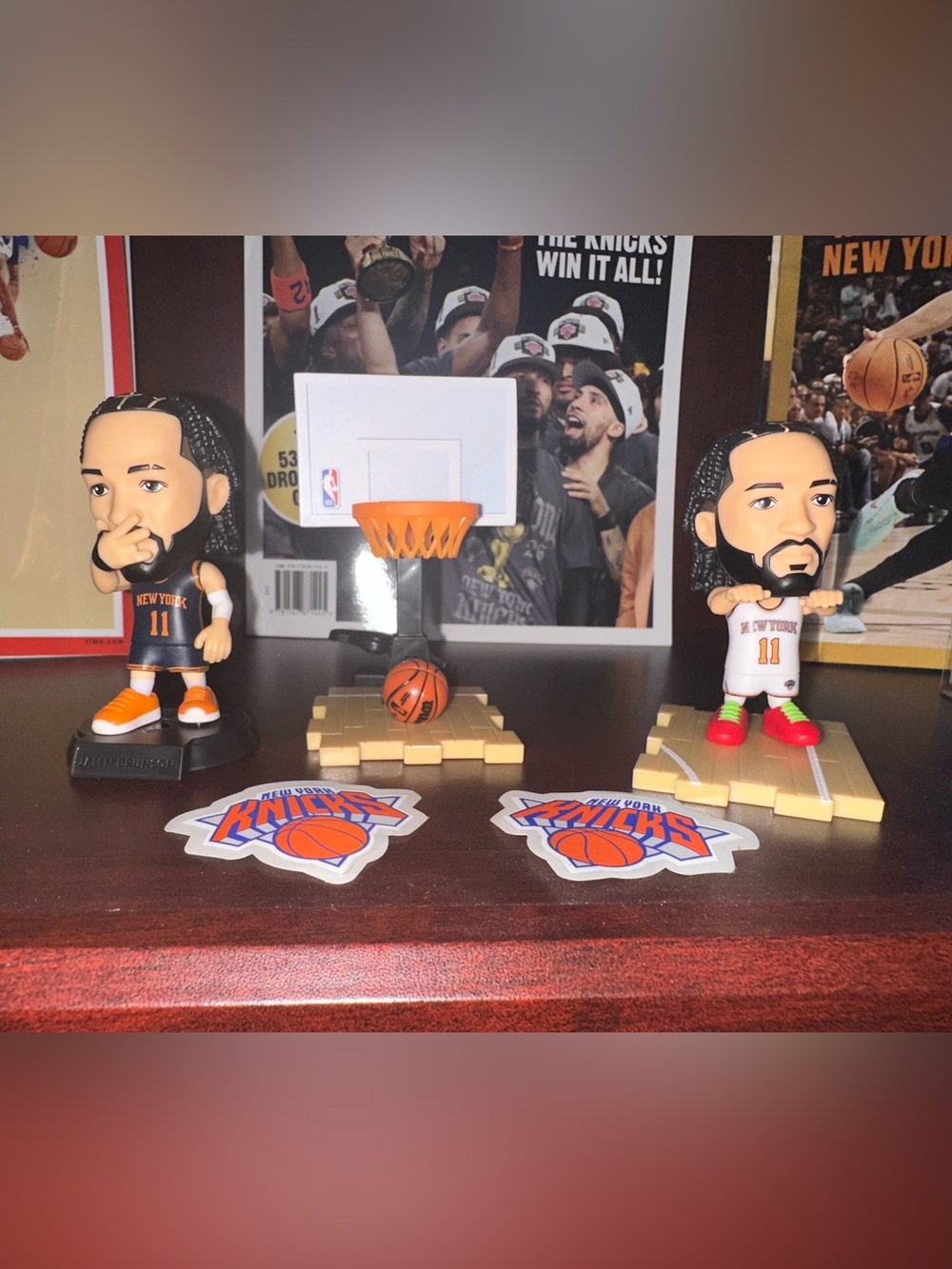 New York Knicks Jalen Brunson ZURU baller figure. White and Rare one.